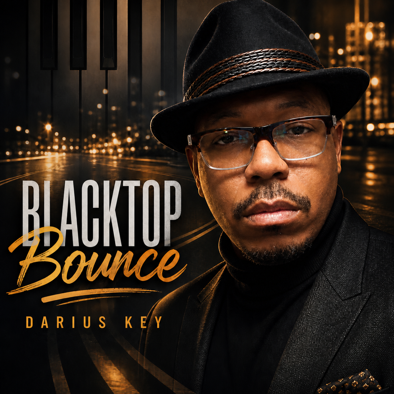 Cover artwork for “Blacktop Bounce” by Darius Key.
